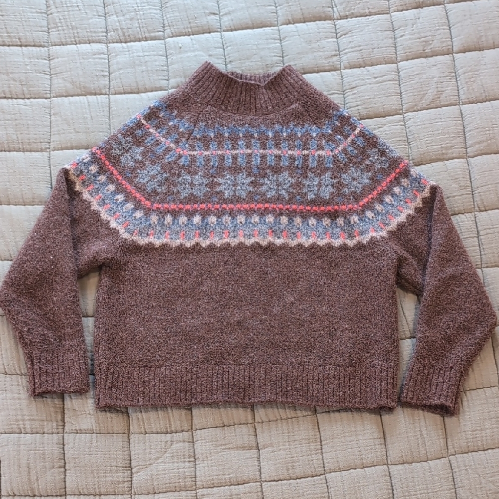 Cozy Brown Patterned Sweater
